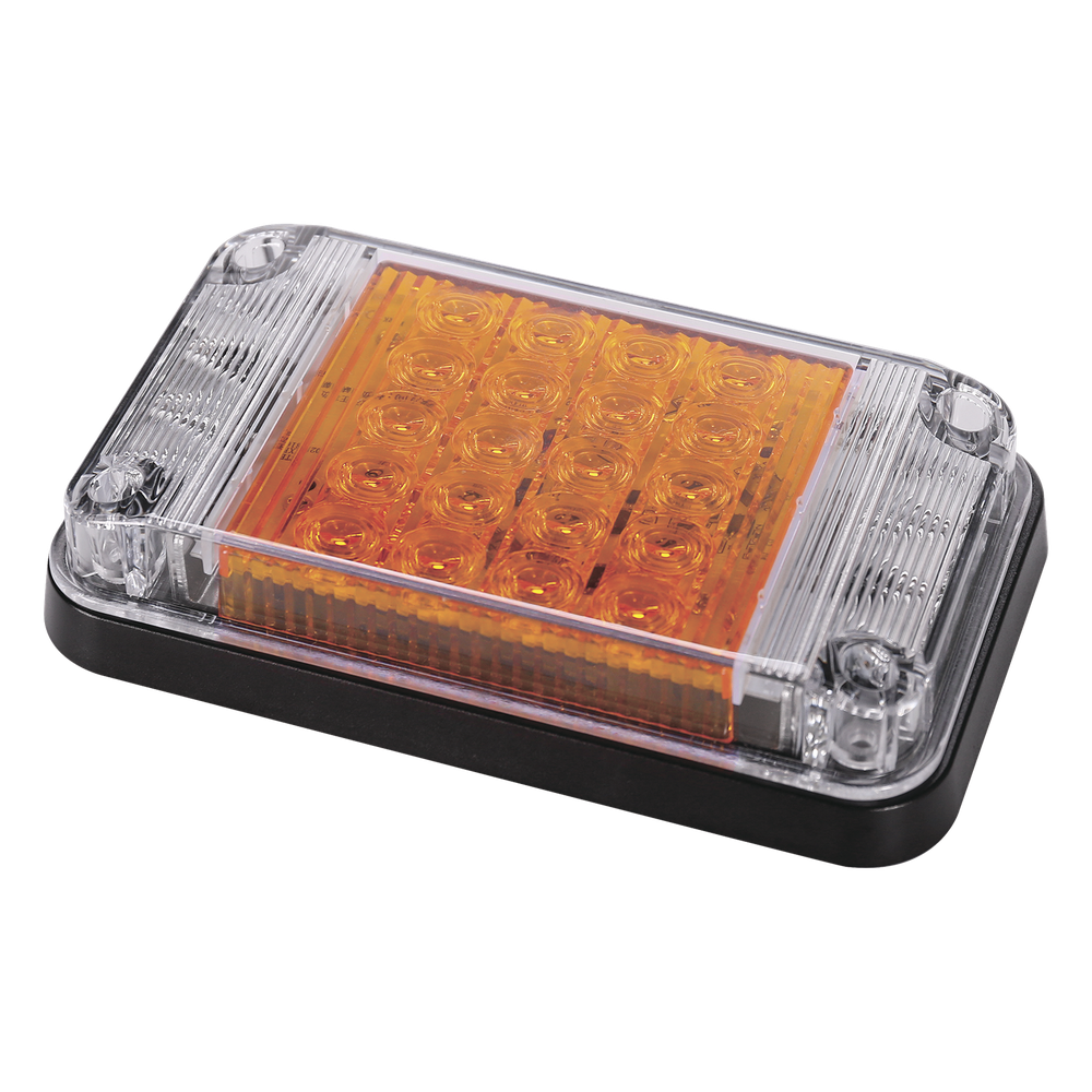 Luz de Advertencia de 7X4", Color Ámbar, Con Luces de Trabajo, Ideal para Ambulancias
