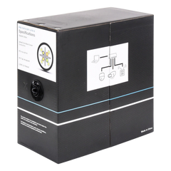 Bobina de Cable 305 Metros (1000 Pies) Cat6, 24 AWG, Climas Extremos, Color Negro, Sin Blindar, para Intemperie