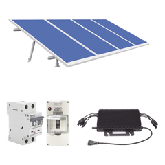 Kit Solar para Interconexión de 1.8KW de Potencia Pico 220Vca con Microinversor y 4 Módulos de 450 W (Incluye Montaje y Protecciones).
