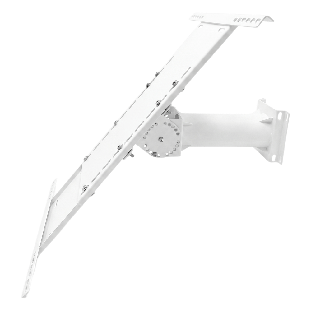 Soporte Ajustable para Panel Solar para Alimentar hasta 30W / Acero Galvanizado Q235 / 300 W / Ángulo 15°-90° / Diseño Telescópico 560-800 mm / Montaje en Poste Ø140 mm / Resistencia a la Corrosión ≥200 Horas