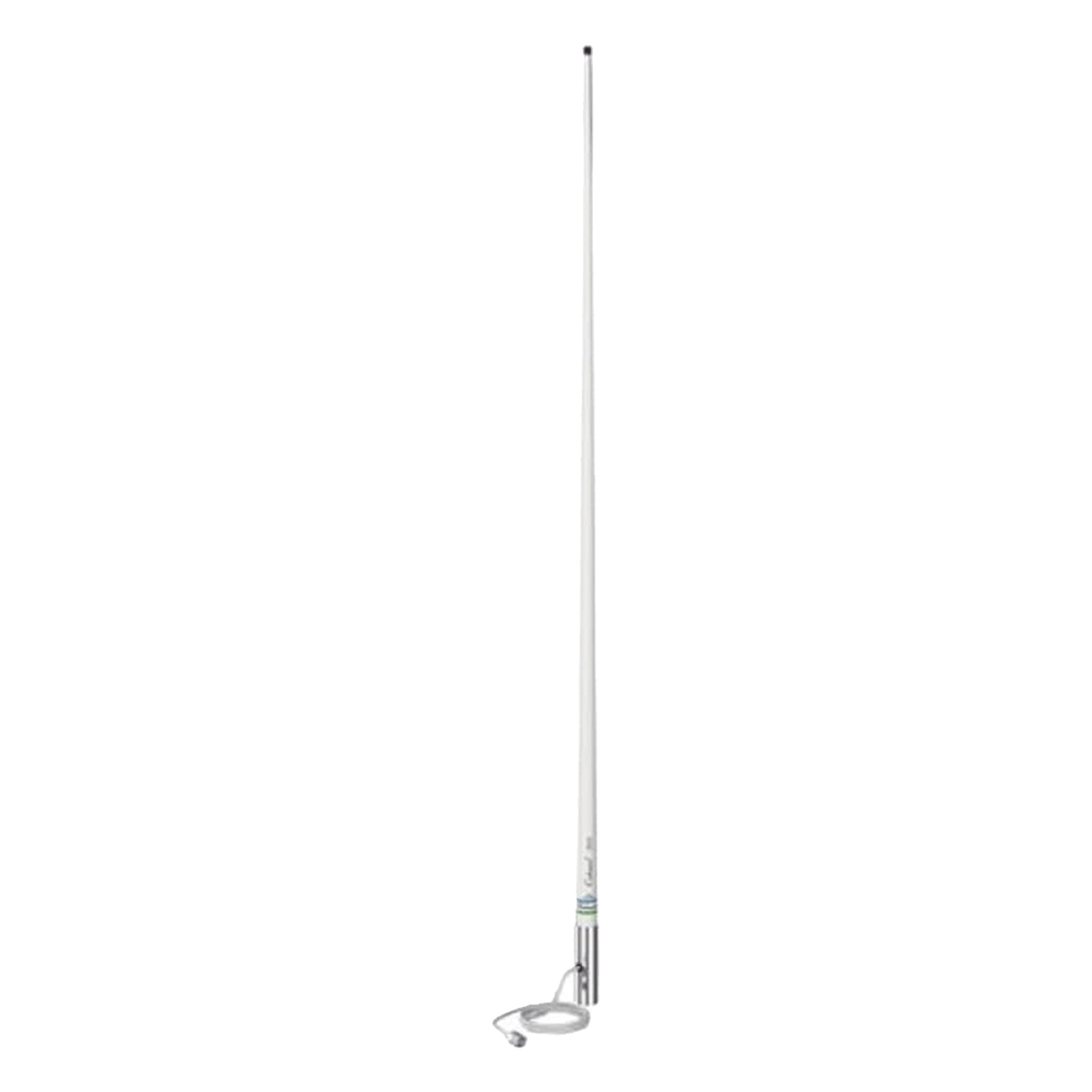 Antena Marina VHF SHAKESPEARE 5104 / Base 1.2 m (3.9 ft) / 3 dB / 50 W / Cable RG-58 4.5 m (15 ft) / Soporte Latón Cromado / Banda Marina VHF