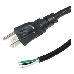 Cable de Alimentación Eléctrica para 120-240 Vca | 1.8 Metros (5.91 Pies) | 3 Fases | Cables Libres