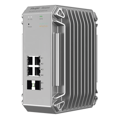 Switch Industrial PoE hasta , Ideal para temperaturas Extremas y protección contra descargas, 4 Puertos Gigabit PoE 802.3 af/at, 2 puertos SFP Administrable Cloud