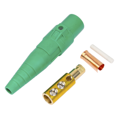 Conector Camlock Macho / 400 Amperes / AC 600V / Sección Cable 50-95 mm² / Abrazadera Compresión / Plástico Ingeniería / Varios Colores