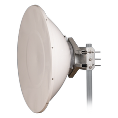 Antena Direccional de Alto Rendimiento / 35.5 ± 1 dBi  / 4 ft / 5.9-7.125 GHz / Conectores RP-SMA / Alto Aislamiento al Ruido / Fácil Montaje y herraje de acero inoxidable /  Radomo Incluido