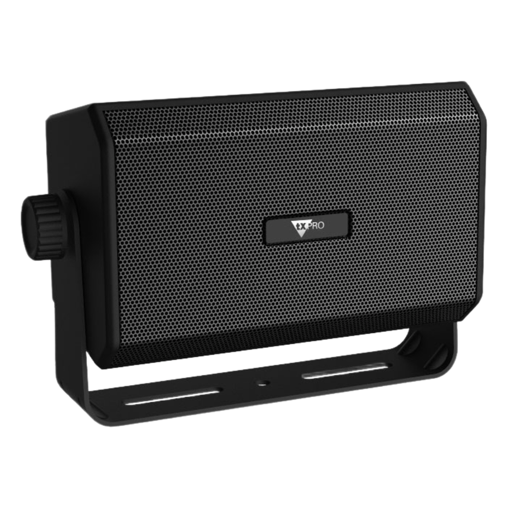 Altavoz Externo Compacto / 10W 8 Ohm / Perfil Bajo / Soporte Ajustable 180° / Conector de Audio 3.5 mm / Compatible con radios comerciales, CB, GMRS, Marinos, Radioafición