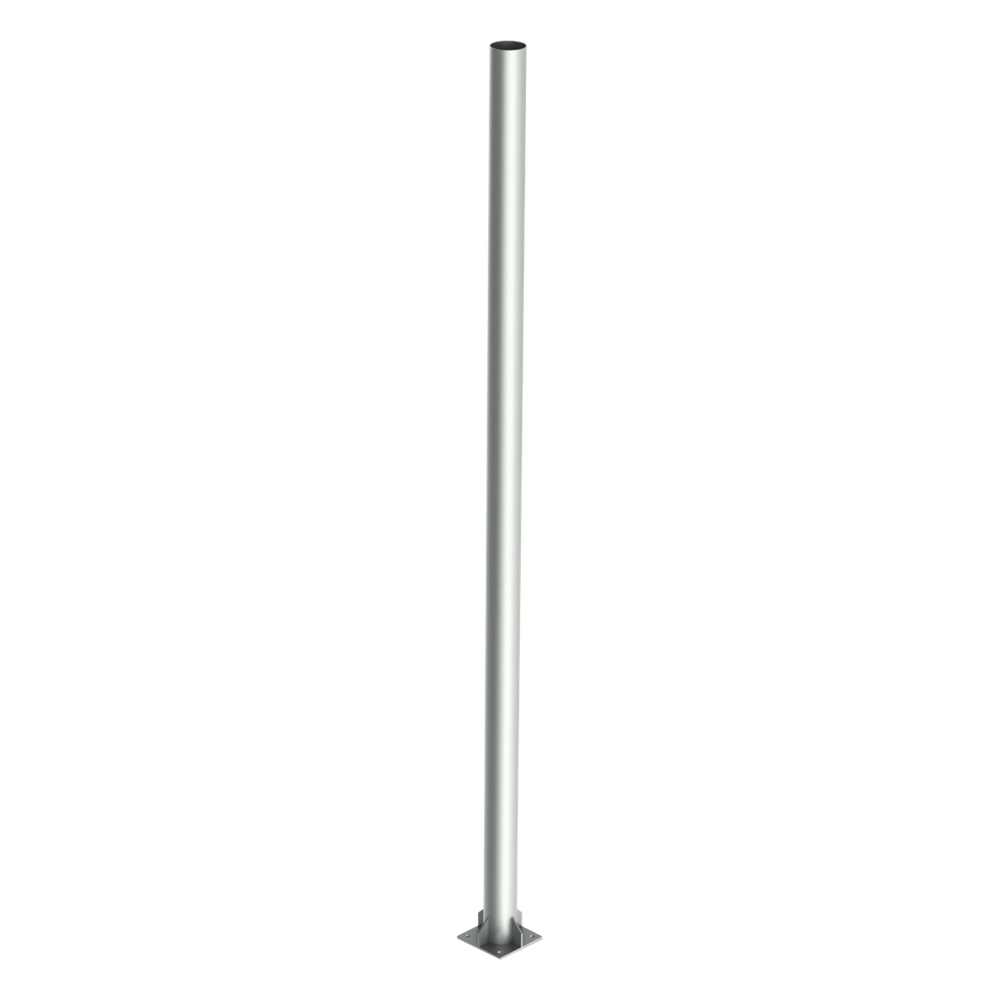 Poste de Acero Galvanizado para Videovigilancia, 1.5 m de altura.