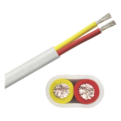 Rollo de cable plano grado marino calibre 10, de 2 conductores (rojo y amarillo) de 100 pies (30.48 m).