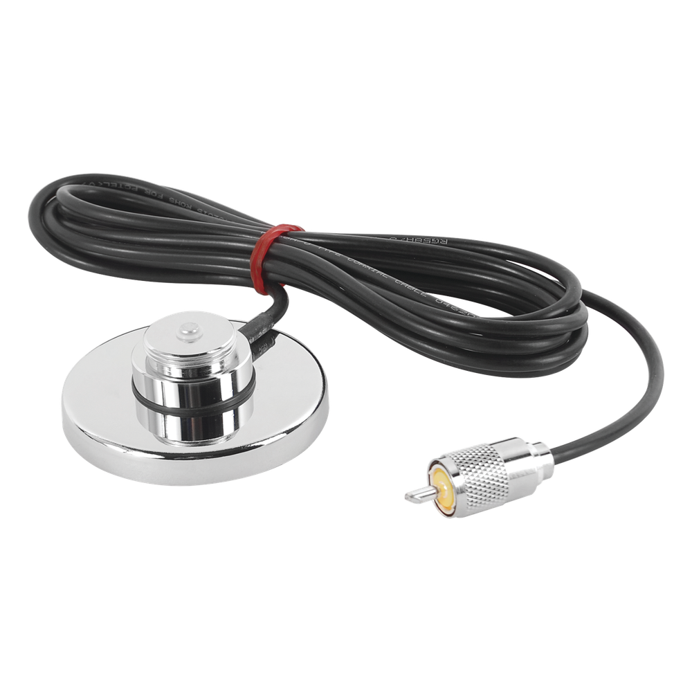 Montaje Magnético para Antenas de 3/4"(NMO), 3.5 m de Cable RG58U y Conector UHF (PL259) Macho.