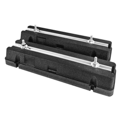 Kit de 2 Bases Antivibratorias para Minisplit / Carga 370 Kg / Canal Deslizante de Aluminio / Nivel Integrado / Caucho de Alta Resistencia