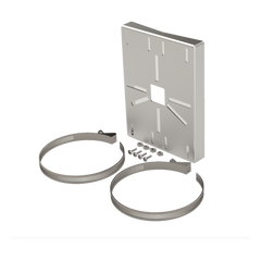 Montaje universal galvanizado para instalación de cámaras en poste 2" a 5" color gris galvanizado