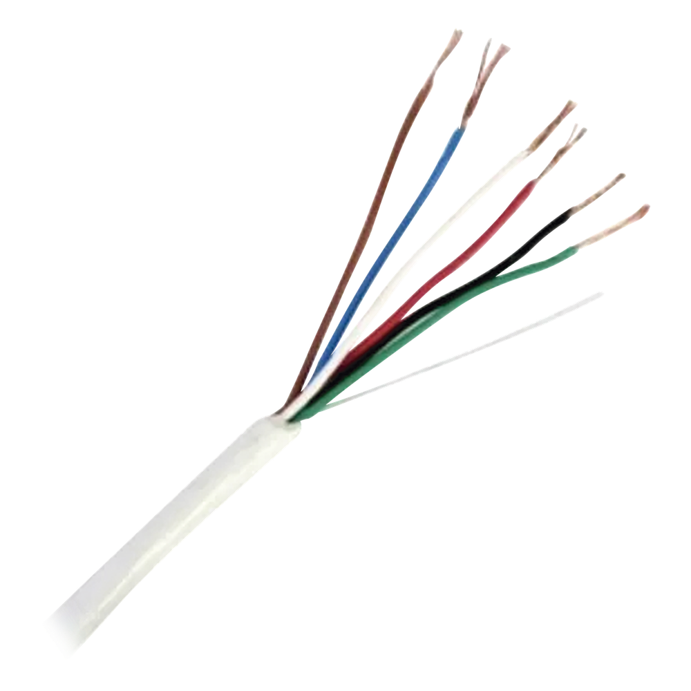 Bobina de 152 m (500 ft) / Cable para Control de Acceso 6x20 AWG / Blindado / Blanco