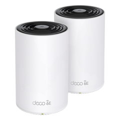 Kit 2 Routers Inalámbricos MESH Interior para Hogar / Doble Banda Wi-Fi 6E AX5400 Mbps / 3 Puerto Gigabit WAN/LAN / 4 Antenas Internas / Administración Mediante la App Deco (iOS, Android) / Protección HomeShield