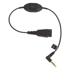 Jabra Cord QD a conector de 3.5 mm con Push-to-Talk para teléfonos celulares smartphones (8800-00-103)