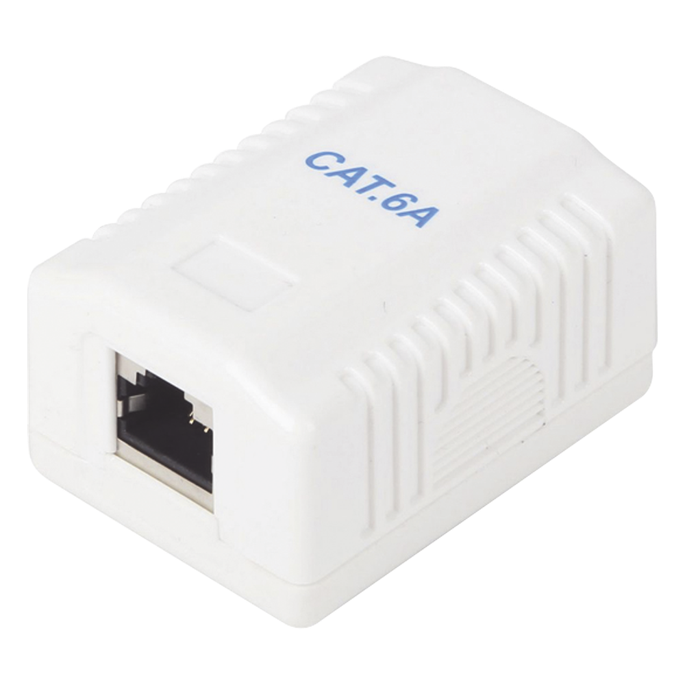 Caja de Pared con 1 Puerto, Incluye 1 Jack STP Cat6A