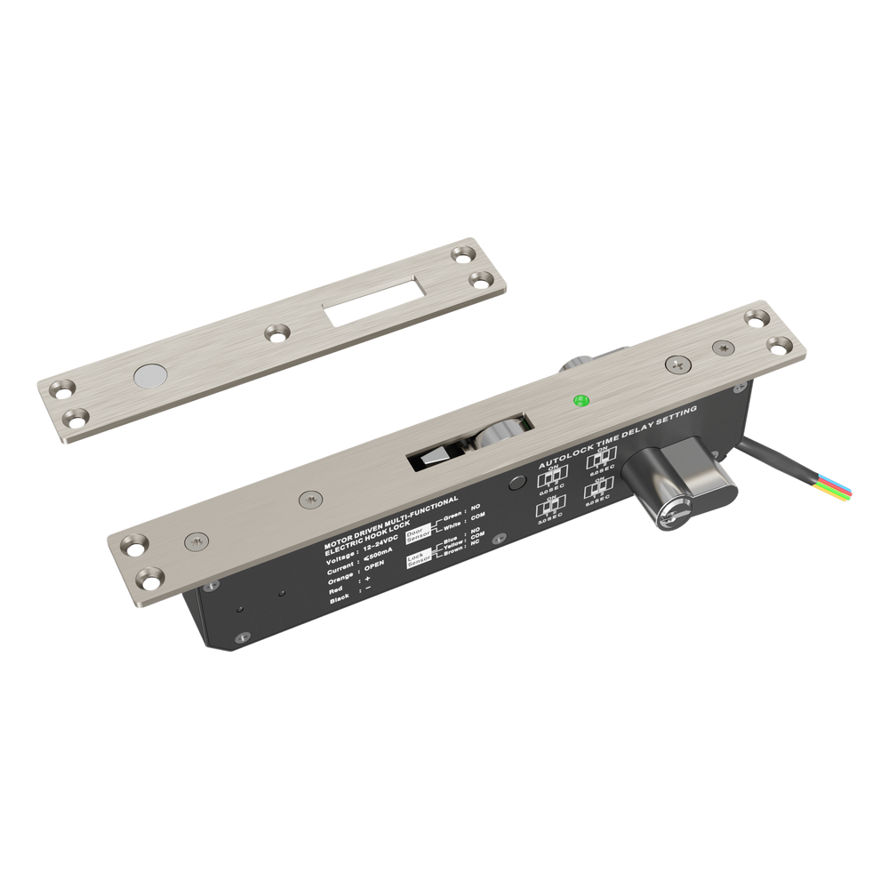 Cerradura eléctrica para puertas corredizas tipo gancho / apertura con llave ambos lados / IP65