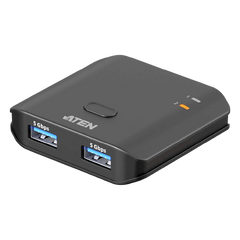 Switch USB 3.2 Gen 1 Essentials | 2 Puertos USB Tipo-A | 2 Computadoras | 5 Gbps | InstaSync | Botón Físico | Diseño Compacto | Plug-and-Play