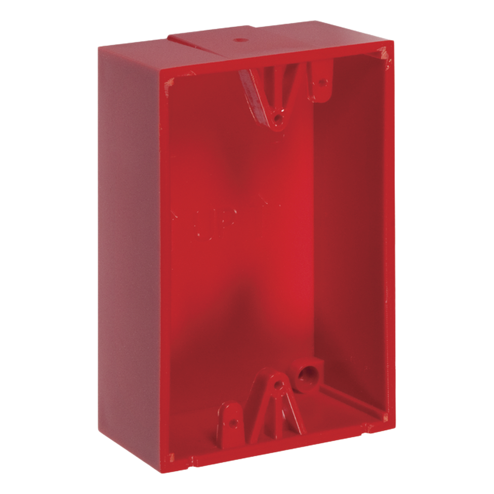 Caja trasera de montaje color rojo para estaciones de parada STOPPER