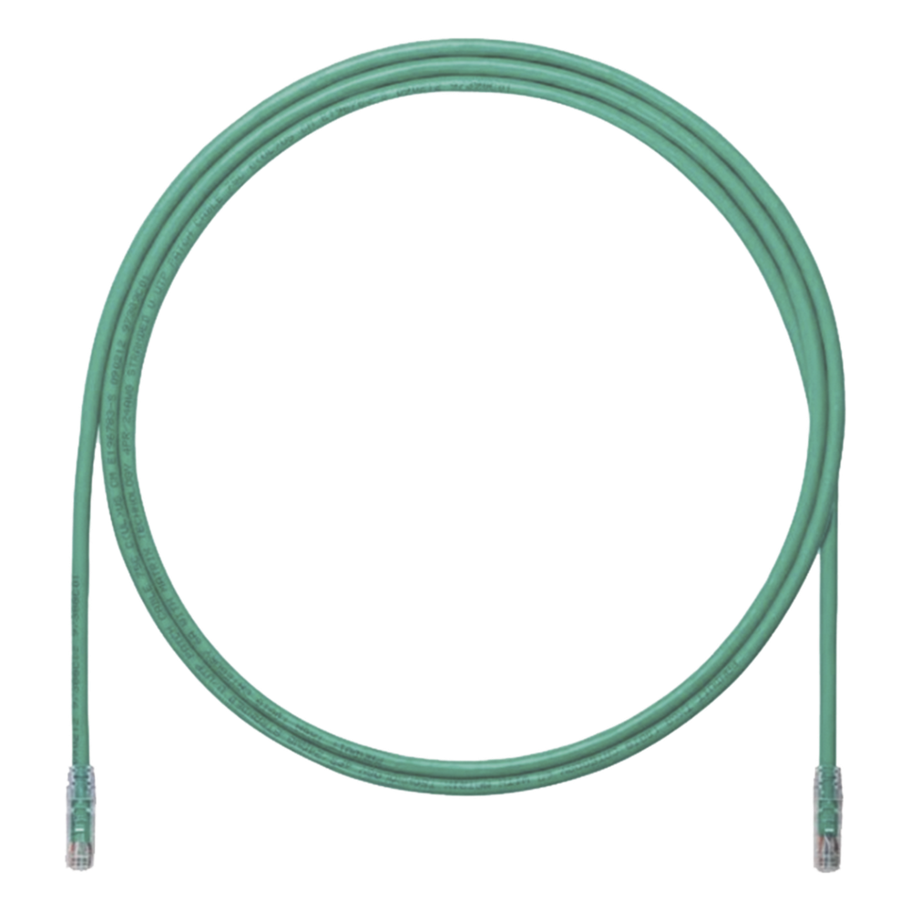 Cable de Parcheo UTP, Cat6A, 24 AWG, CM, Color Verde, 2.13 Metros (7 Pies)