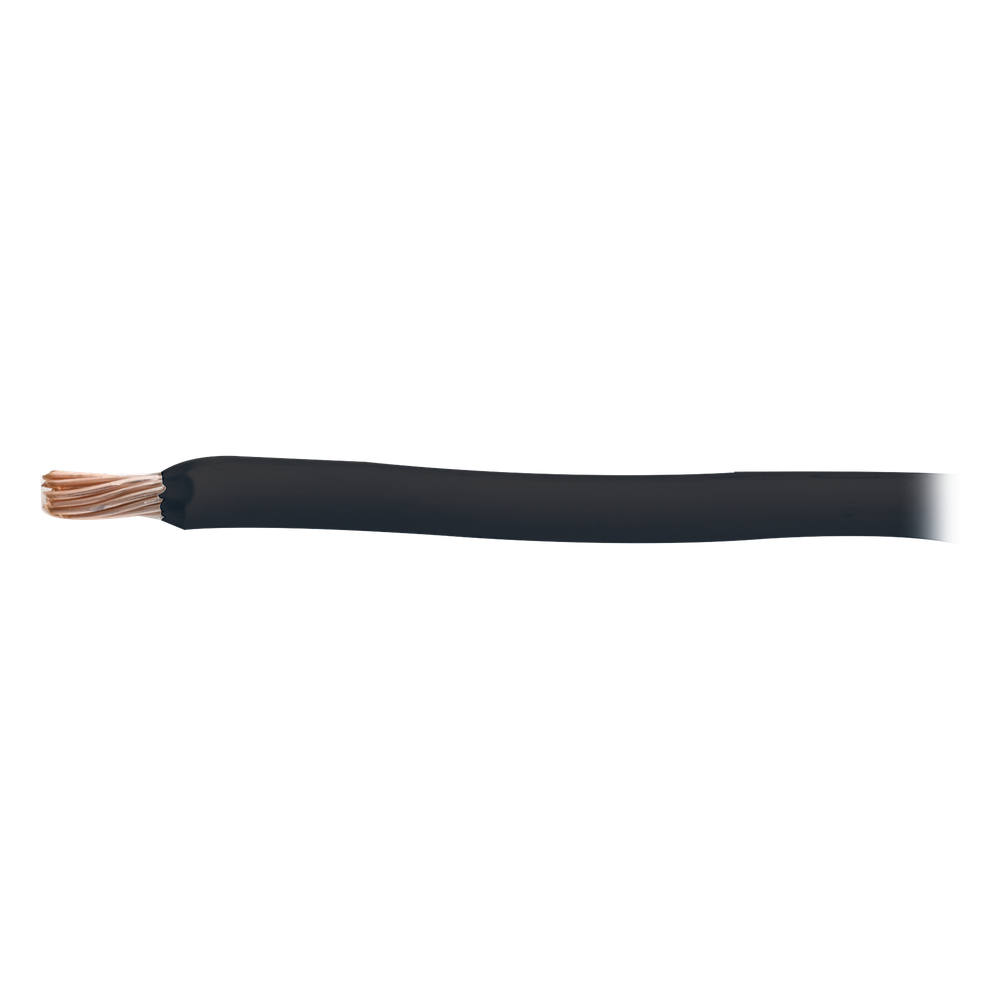Cable Eléctrico de Cobre Recubierto THW-LS Calibre 1/0 AWG 19 Hilos Color Negro (100 metros).