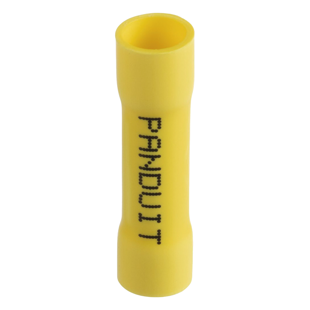 Conector de Empalme a Tope, Para Cables de 12 a 10 AWG, De Vinilo Aislado, Color Amarillo, Paquete de 25 Piezas