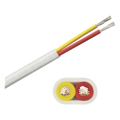 Rollo de cable plano grado marino calibre 14, de 2 conductores (rojo y amarillo) de 100 pies (30.48 m).