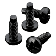 Kit de 20 Tornillos #10-32 x 0.75, Para Uso con Rieles de Tornillo Directo o Tuerca Enjaulada, de Acero, Color Negro