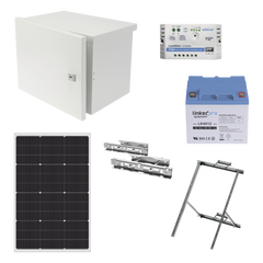Kit de Alimentación PV para CCTV 12 Vcc Hasta Máximo 14 Watts para Cámara y Enlace