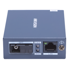 Transceptor Fibra Óptica Gigabit / Monofibra Monomodo / 3 km Distancia / 10/100/1000 Mbps RJ45 / SC / Metal Industrial / 4 kV Protección Rayos / -20°C a 60°C