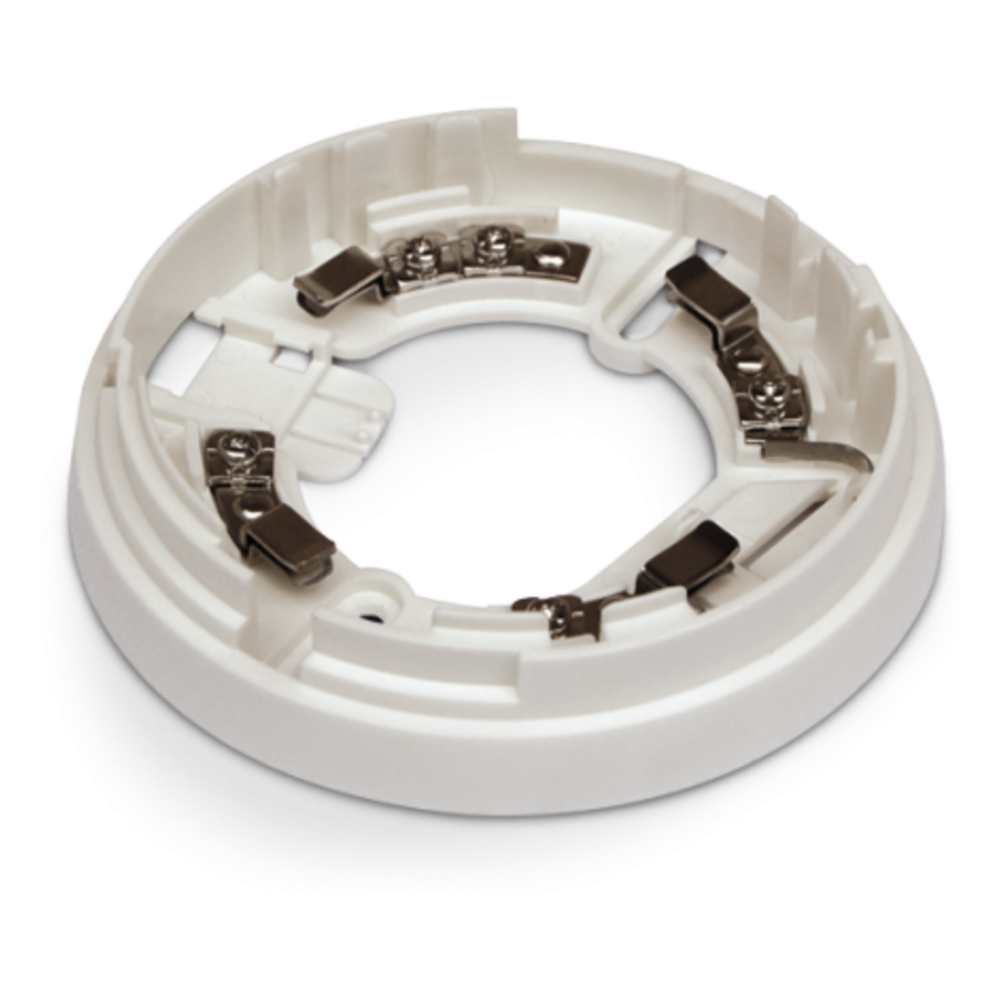 Base de Montaje para Detectores de Incendio INIM / Compatible IRIS Convencional y ENEA Analógico Direccionado / Terminales +, -, R / Cortocircuito Integrado / 110 mm (4.3 in) / 15 g