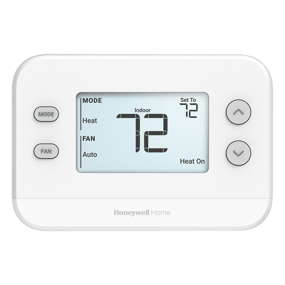 Termostato no programable de una etapa 1H/1C con placa de montaje UWP, serie FocusPRO N100