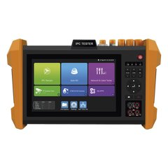 Tester Profesional Multifunción | Pantalla Táctil 7" | Láser Integrado | Cámara Integrada | Prueba IP/HD Coaxial | 4K/8K | H.265/H.265 | ONVIF | WiFi | Analizador de Cable | Medidor de Potencia Óptica y Red | TDR |