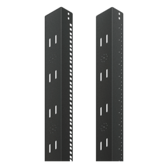 Ángulo con Tuerca Cuadrada de 19 pulgadas para rack ProLine, ajuste de 2000 mm, de acero, negro