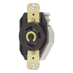 Receptáculo de Media Vuelta Industrial 30 A 125 V CA 2 Polos 3 Hilos (Nema L5-30R) Color Negro