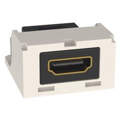 Módulo Acoplador HDMI 2.0, Hembra a Hembra Tipo-A, Categoría 2, Uso en 2 Puertos Mini-Com, Color Blanco Mate