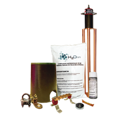 Kit de Tierra Física con Electrodo TG100AB y accesorios de instalación.