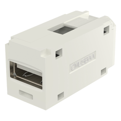Módulo Acoplador USB 2.0, Hembra a Hembra, Tipo Mini-Com, Color Blanco Mate