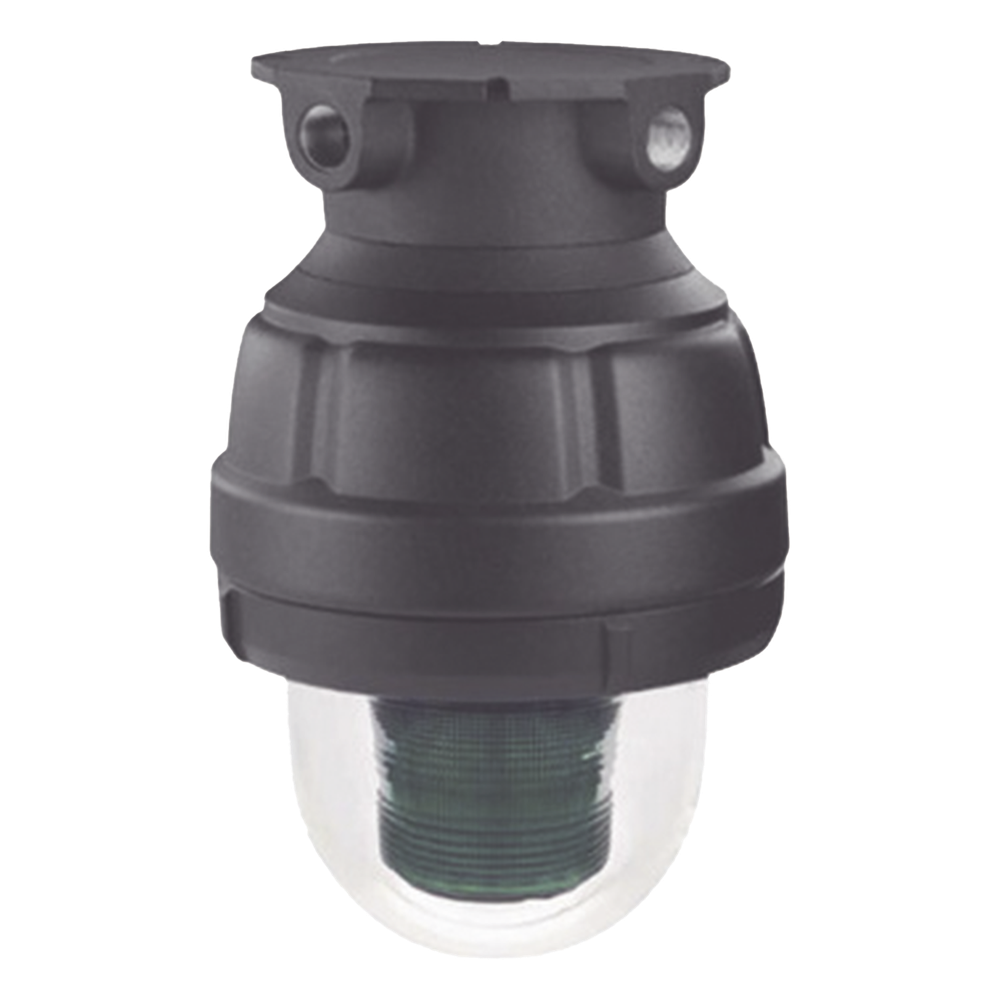 Luz de advertencia LED a prueba de explosiones, color Verde a 24 VCD Homologado UL y cUL para Clase I, División 1, Grupo C y D; Clase I, División 2, Grupos A y B; Clase II, División 1, Grupos E, F y G; Clase III