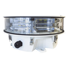 Baliza LED de Obstáculos Intensidad Media STAR Series / 20.000 cd Blanco/ 360° Cobertura Horizontal / IR Incluido 246 mW/sr / IP66 NEMA 4 / AC