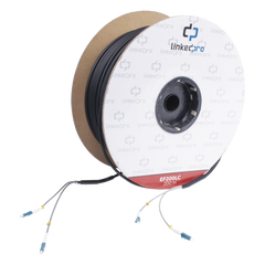 Carrete de Fibra Óptica Monomodo con Conectores LC-LC Duplex, Reforzada con Kevlar, de 200 Metros (656.17 Pies), Para Instalaciones Subterráneas por Tubería