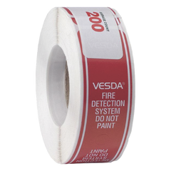 Etiqueta de Punto de Muestreo / para Detectores de Humo por Aspiración VESDA / Estilo Envolvente / 200 por Rollo