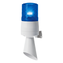 Luz LED con patrones de destello fijo y destellante con buzzer incorporado de alto volumen Máx. 95 dB color Azul 110 VCA