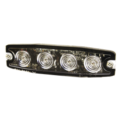 Luz Auxiliar de 4 LED, Ambar, Lente Transparente, SAE
