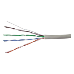 Bobina de Cable UTP 305 Metros (1000 Pies) de Cobre, PanNet, Gris, Categoría 5e (24 AWG), PVC (CM), de 4 Pares