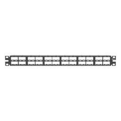 Panel de Parcheo Modular Mini-Com (Sin Conectores), Plano, Sin Blindaje, Alta Densidad, Números Pre-impresos, de 48 Puertos, 1 UR