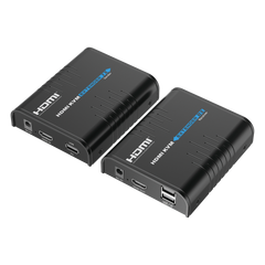 Kit extensor KVM (HDMI y USB) hasta 120 metros | Resolución 1080P @ 60 Hz | Soporta STP y UTP CAT6 | Soporta Switch Gigabit para control KVM múltiple | Soporta hasta 253 receptores | Transmite el Video y Controla tu DVR vía USB