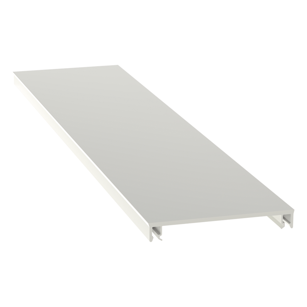 Cubierta para canaleta T-70, de PVC rígido, 70.1 x 9.1 x 1828.8 mm, Color Blanco