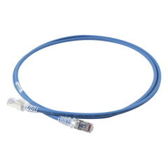 Patch Cord Skinny Cat6A Blindado S/FTP, 1.52 Metros (5 Pies), Diámetro Reducido 28 AWG, Color Azul