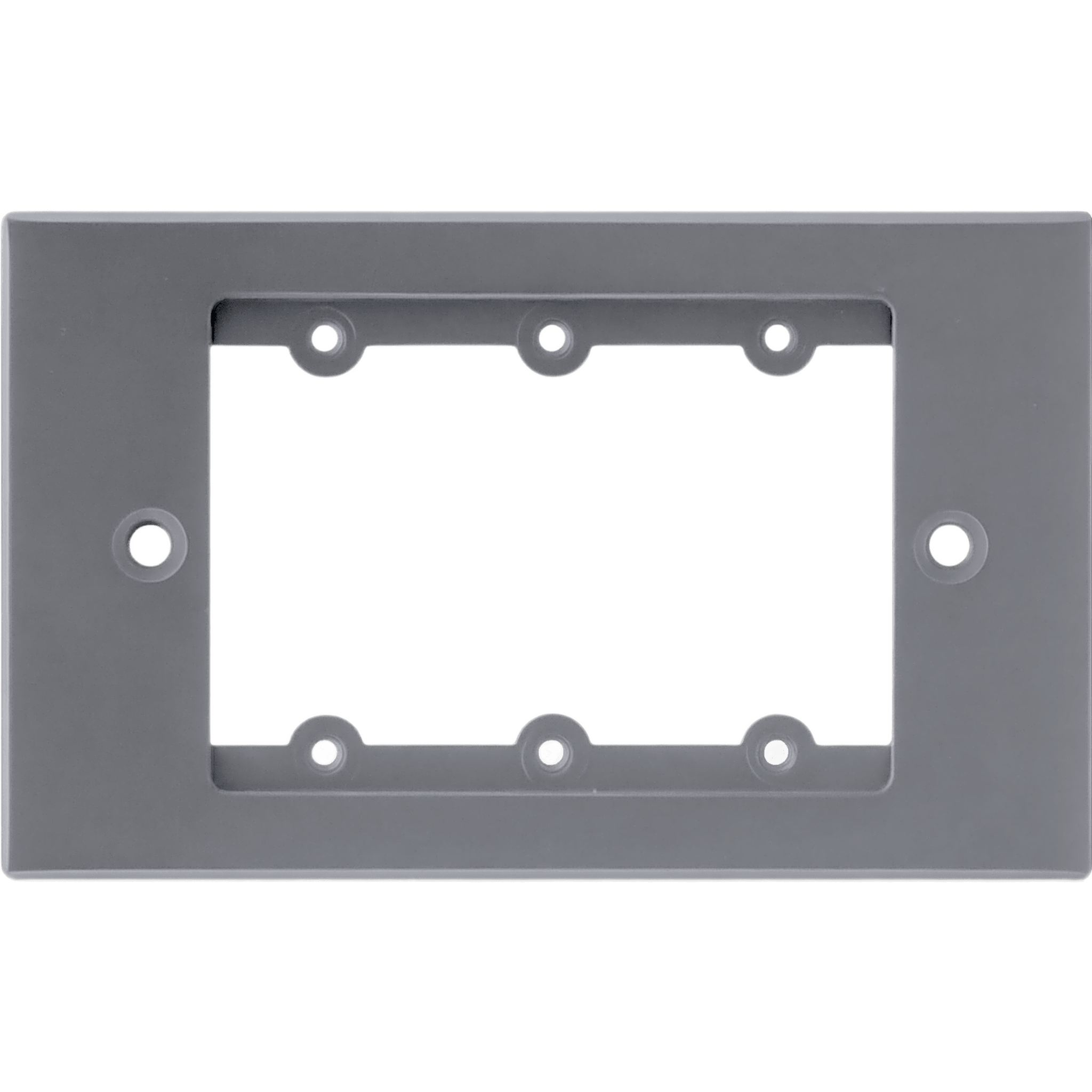 Frame para Wall Plate Inserción | 1 Gang | Metal | Version USA | Incluye Inserciones y Tornillos | Gris