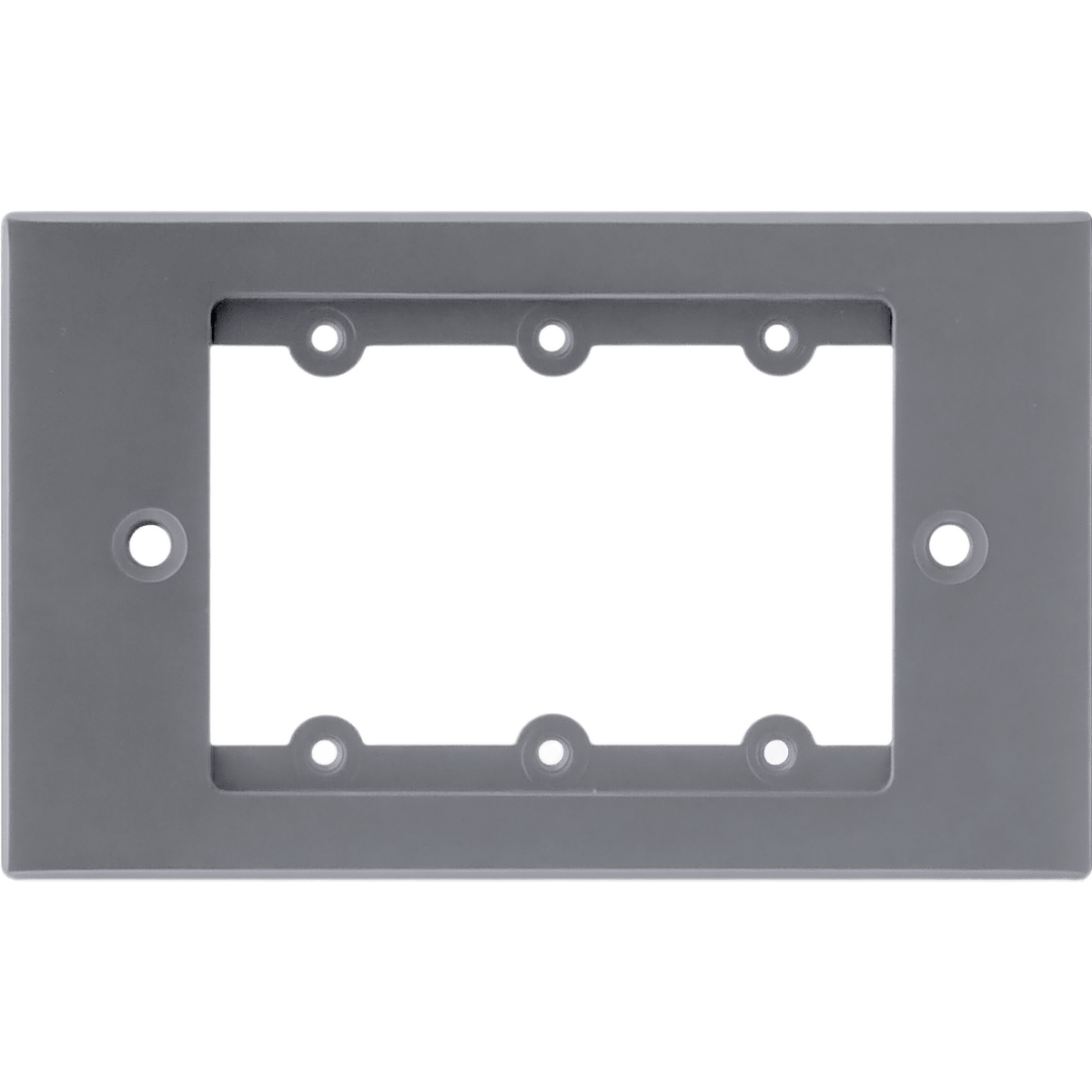 Frame para Wall Plate Inserción | 1 Gang | Metal | Version USA | Incluye Inserciones y Tornillos | Gris
